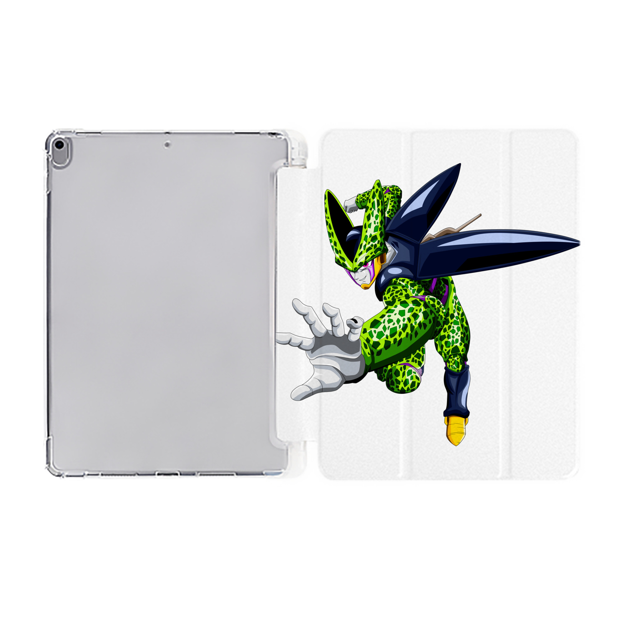 （画像用） ドラゴンボール セル DRAGON BALL Cell IPad ケース ペン収納付き 三つ折りスタンド PUレザー×シリコン 対応機種9.5/10.5/10.9インチ